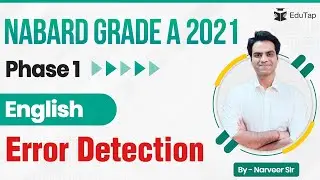 How to Solve Questions on Error Detection | Phase 1 English for NABARD Grade A | NABARD Grade A 2021