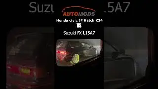 Honda civic EF hatch K24 Monster(kaliya sahab) vs Suzuki FX(chota sahab)