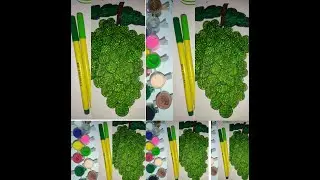 🍇🍇HOW TO DRAW GRAPES🍇🍇Easy Grapes Drawing in Mandala Art ! Learn How To Draw Grapes For Kids Drawing