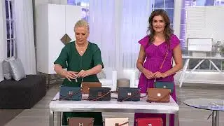 Dooney & Bourke Pebble Leather Clutch Wallet Crossbody on QVC