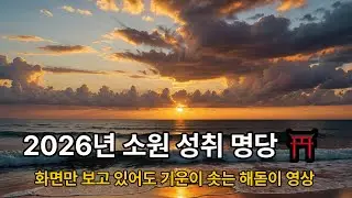 2026년 소원 성취 명당! ⛩️ 화면만 보고 있어도 기운이 솟는 해돋이 영상💖