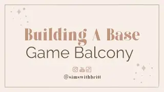 Sims 4 - Building A Base Game Balcony | Base Game Build | Build Tutorial | #shorts #tutorial #sims4