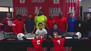 Hazel Green Football duo signs national letters of intent