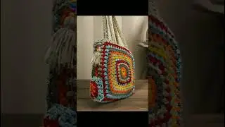 crochet bag tutorial/how to crochet granny square tote bag#crochet #crochetgrannysquare