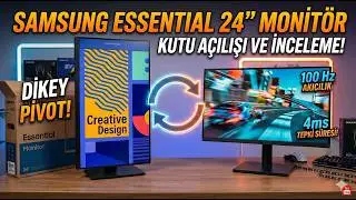 Yeni Pivot Monit&ouml;r&uuml;m Samsung 24'' Essential S4 ! | Kutu A&ccedil;ılışı ve İncelemesi #samsung