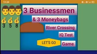 River Crossing IQ Test/ Money puzzle  