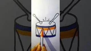 #drawing #drawingideas #colours #art #drum #brushpen #kidsdrawing #easydrawing