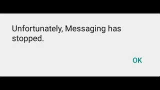 Messaging has stopped in android