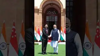 PM Modi meets PM Lawrence Wong of Singapore at Hyderabad House, New Delhi | #shorts