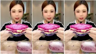 ASMR ICE EATING with MATCHA and MILK POWDER 
