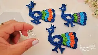 PAV&Atilde;O IM&Atilde; DE GELADEIRA EM CROCH&Ecirc; RECICLANDO LACRE DE LATINHA 🦚♻️
