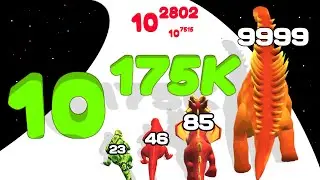 Big Number - Run & Merge vs Human Evolution Run New Satisfying Android Gameplay (Max Level Dino Run)