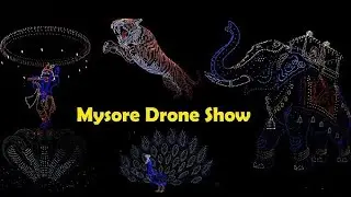 Mysore Dussehra 2025 drone show | Record breaking show 3000 drones light up in sky 