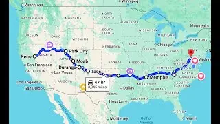 Road trip with electric vehicle across the country