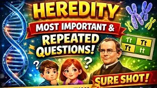 Heredity Most Important repeated Questions | Class 10 Biology #shortvideo #10thscience 