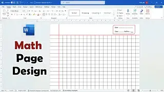 How to Create Math Note Book Page in Ms-Word
