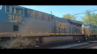 CSX M277 Short Autorack Train in St. Denis  #csx #csxtransportation #railfanning #maryland 