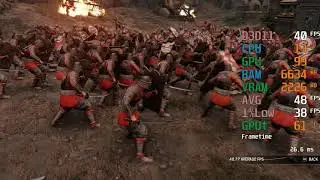 GeForce GTX 1050 ti -- Intel Core i3-10100F -- For Honor Benchmark