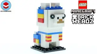 Обзор скоростной сборки LEGO Minecraft 40625 Llama Brickheadz от LEGO