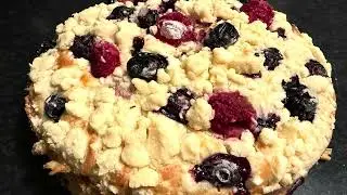 This is how to make blueberry crumble cake, so nice and fast to make 