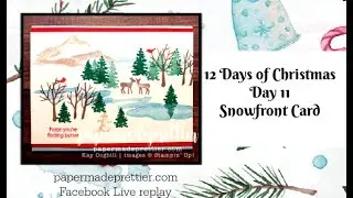 12 Days of Christmas Day 11: Snowfront Card +Retiring Holiday Products Tour