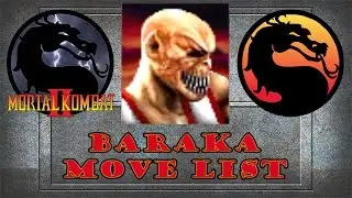 Mortal Kombat 2 - Baraka Move List