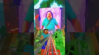 Is this the REAL Minecraft Movie? 🎬😱 #minecraft #rollercoaster