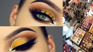 Nature party eye makeup tutorial step by step easy eye look // Hoorain Fatima vlog 