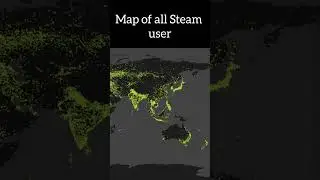 Map of all Steam users #steam #map              #bear #shorts #meme