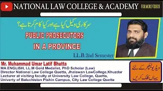 PUBLIC PROSECUTORS IN A PROVINCE
