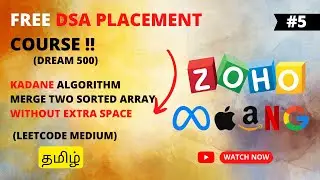 Dream 500 - Free dsa complete course in tamil | solving interview questions | episode -5