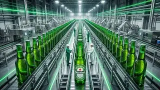 Inside a modern European Heineken beer factory (the complete production process)