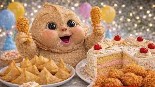 Cute Samosa Food Challenge 😍🍗🍰 | Crunchy ASMR Sounds | Viral Video 