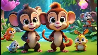 Two Curious Monkeys Read a Book | Fun Reading Song for Kids | Preschool & Kindergarten Learning
