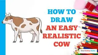 How to Draw an Easy Realistic Cow: Easy Step by Step Drawing Tutorial for Beginners
