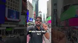 Indian passport weak or strong? #travelclips #solotravel #biggboss  #indianpassport #timessquare