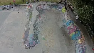 London Oldest Skatepark Stockwell  aka Brixton Bowl:  Droned