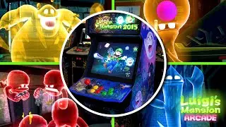 【Arcade 2015】Luigi's Mansion (All Unique Enemies + BOSSES) 👻🔫 [2K60FPS]