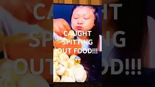 Mukbang creator gets caught spitting out food! Via tiktok: @sanjanapariyar #shorts
