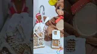 #christmas #baking #gingerbread #kitchen #cooking #slothmotion #doll #toy #mini #craft #decor #xmas