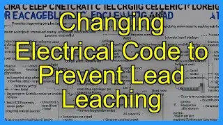 Changing Electrical Code to Prevent Lead Leaching