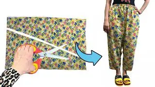 ✂️🧵 Легкий крой и пошив брюк 💥🤔 Как сшить брюки из очень малого количества ткани?