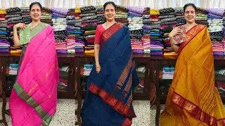 Lekshmi's Boutique - Check Cotton Sarees At 1300/- To 1350/-(Free Shipping)#saree #sareelove #sarees
