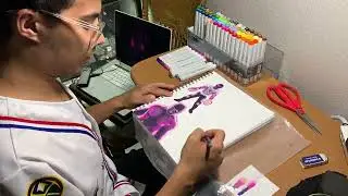 I Created a Comic Illustration Using an Ultraviolet Art Process (Start to Finish)