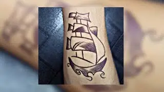 Boat tattoo || ship tattoo || unique concept tattoo || rtk Arts