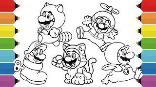Super Mario Bros Turned into Animals Coloring Pages