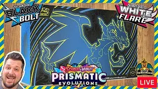 Mega Charizard UPC! Prismatic Evolutions + Black Bolt & White Flare | Pokemon Cards Opening LIVE! #2