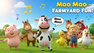 Moo Moo &ndash; Farmyard Fun! | Farm Animals Rhyme for Children | Playtime Education TV
