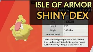 All shiny Isle of armor Pokedex Pokemon Sword and Shield