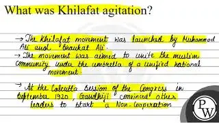 What was Khilafat agitation? \( \rightarrow \) The Khilafat movemen...
